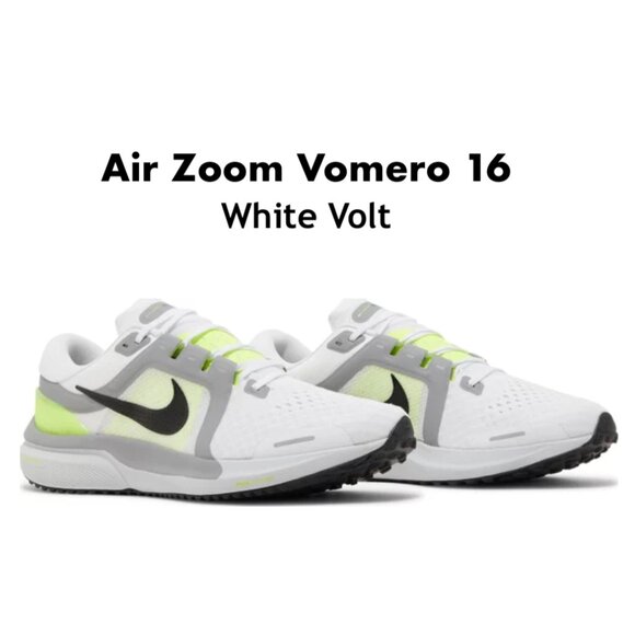 Nike Air Zoom Vomero 16 Mens Road Running Shoes White Volt Black size 15